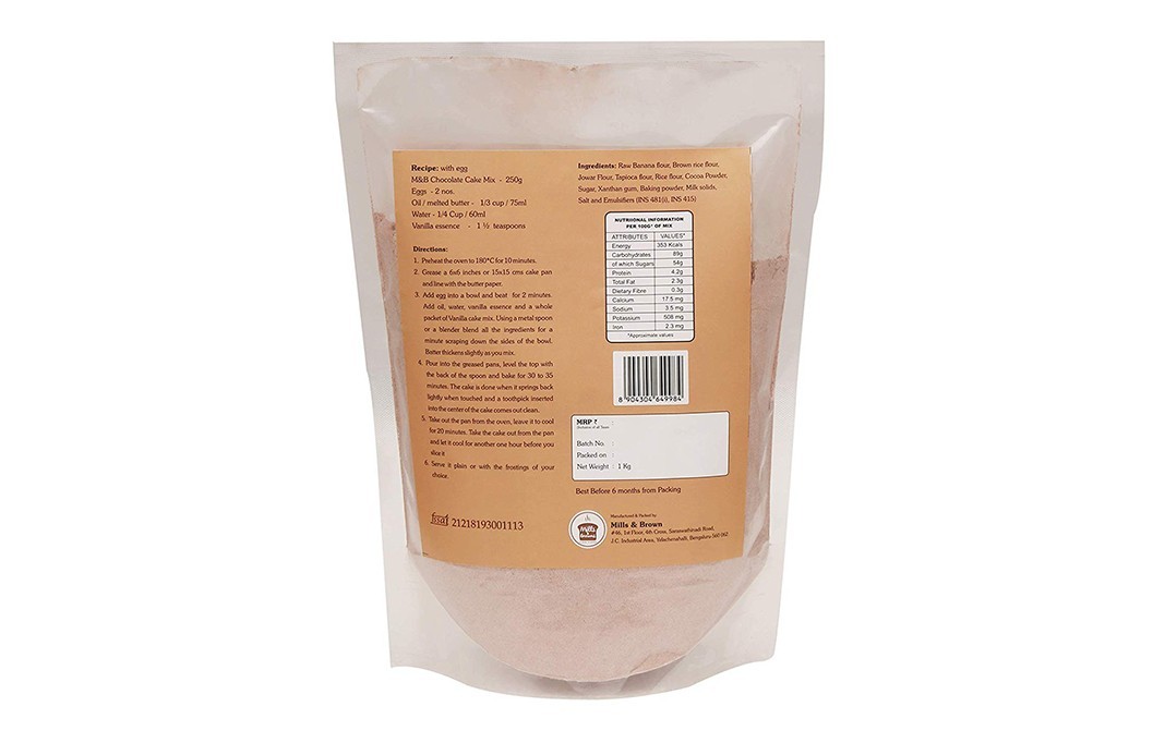 Mills & Browns Chocolate Cake Mix    Pack  1 kilogram